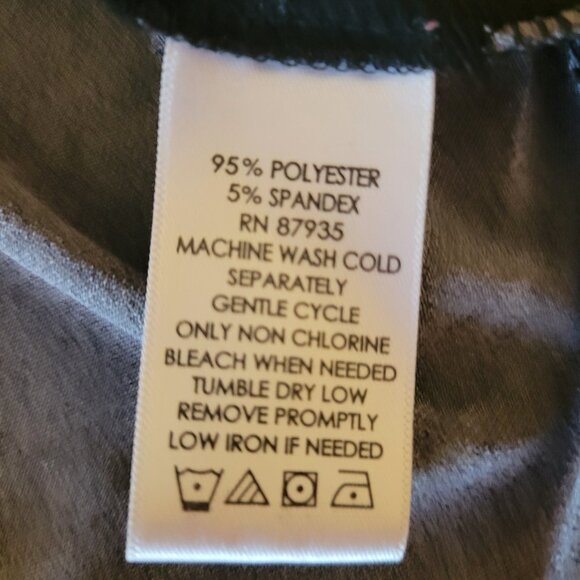 Susan Graver Printed Liquid Knit Bateau Neck Dolman Sleeve Top A263805 M - Picture 5 of 9